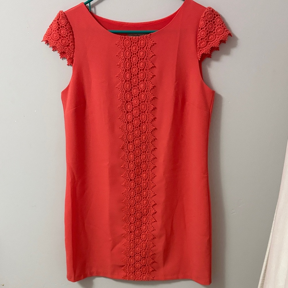 Darling Red Sheath Mini Dress with Flutter Cap Sleeves